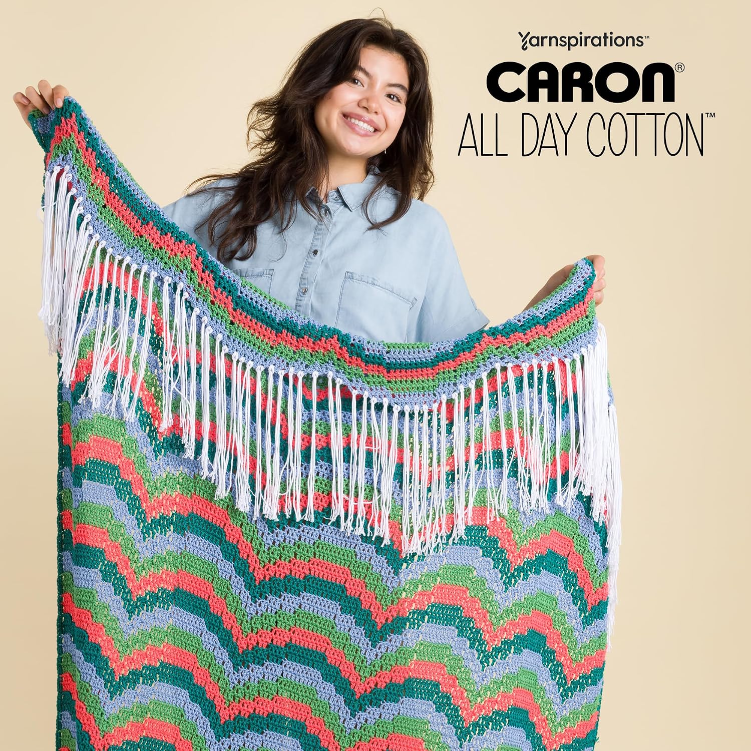 Caron All Day Cotton - 3 Pack of 173 Yards/3.52 oz Eyes Blue 100% Mercerized Cotton Yarn - Image 9